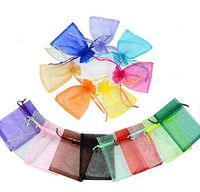 erioctry 100PCS 10x15cm Black Beautiful Organza Bags Pouches Jewelry Party Wedding Favors Party Christmas Festival Gift Bags Candy Bags (10x15cm, Black)