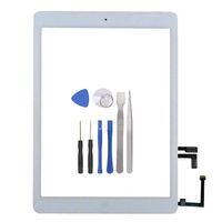 BESTeck Digitizer Replacement Touch Screen for iPad Air 1st Generation A1474 A1475 A1476, with Home Button, Camera Bracket, Adhesive Pre-Installed and Tools (White)