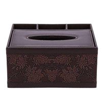 WLDD Multi-function tissue box living room coffee table tray TV remote control storage box simple European retro tray