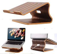 Xtenzi Universal Desktop Shelf Wood stand Desk Display Holder for Apple Macbook Pro/Macbook air 15" 13" 11"(Walnut Brown)