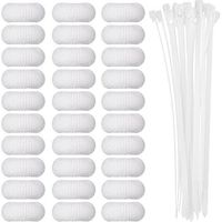 Sumind 30 Pack Nylon Lint Trap Washing Machine Lint Fabric Mesh Snare Washer Lint Catcher with 30 Pack Cable Ties