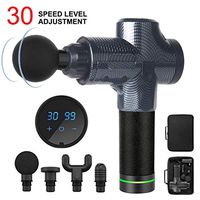 Aksop Personal Muscle Massage Gun, Deep Tissue Cordless Handheld Massager, Larger Power Rechargeable Muscle Massager, Ultra-Quiet 30 Speeds Massage Device with 4 Massage Heads and LCD Display