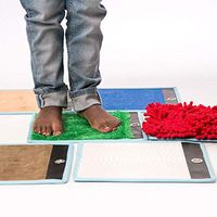 Sensory Mini Mats by Fun And Function - Therapy Play Mat Sensory Room Equipment - Set of 6 Textured and Colored Therapy Tiles