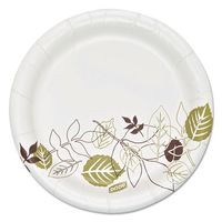 Dixie Ultra - Pathways Heavyweight Paper Plates, 5 7/8" dia, White/Brown/Gold, 125/Pack SXP6WSPK (DMi PK