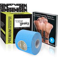 TapeGeeks Premium Kinesiology Tape Best for Athletic Sports Physio Therapy Taping for Knee Shoulder Elbow (Blue, 5cm x 5m)