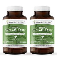 Tribal Inflam-Ease, 120 Capsules(2 pcs.), 500 mg, Turmeric, Licorice, Meadowsweet, Ginger, Spirulina. Intestinal Comfort Formula 2x120 Capsules