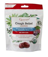 Quantum Health Organic Cough Relief Lozenges, Bing Cherry, Natural Menthol Cough Suppressant, Bagged, 18 Ct.