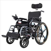 OJBK Duty Electric Wheelchair with Headrest,Foldable and Lightweight Powered Wheelchair,seat Joystick,Folding Power Or Manual Wheelchair for Disabled Elderly Adults(li-ion Battery)
