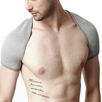 Kangkang@ High-grade Charcoal Fiber Badminton Basketball Fitness Shoulder Warm Air Gear Bamboo Charcoal Fiber Men Double Shoulder Support Brace