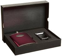 Visol"Marilia" Flask and Zippo Lighter Gift Set, 8-Ounce