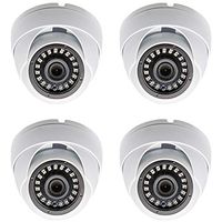 Evertech 4 Pcs 1080p High Resolution Dome Security Camera Indoor Outdoor Wide Angle Lens 50ft Night Vision