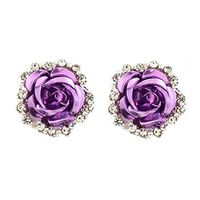 Meolin Stud Earrings Rose Flower Earring Hypoallergenic Earring Pins