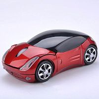 weixingu 2.4GHz Sports Car Shape Wireless Ergonomic Optical Mouse with Adjustable DPI(red)