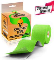 Sparthos Kinesiology Tape - Incredible Support for Athletic Kt Sports and Recovery - Free Kinesio Taping Guide! - Pain Leg Back Shoulder Ankle Compression Sleeve Knee Injury - Uncut (Lime Green)
