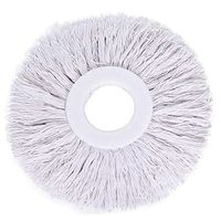 Spin Mop Replacement Head Microfiber Refills Easy Cleaning Head Replacement Round Shape Standard Hurricane Compatible Clean Pad for O-Cedar Round Shape Standard Size (White)