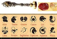 MNYR Aquarius Constellation Wax Seal Stamp Retro Silver Metal Handle Wedding Invitation Card Stationary Embellishment Envelope Exceptional Gift Idea Custom Logo Wax Seal Sealing Stamp Wax Stick Kit