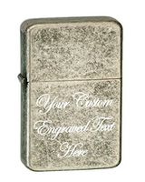 Hat Shark Personalized Custom Laser Engraved Vector KGM Thunderbird Vintage Lighter Groomsmen, Wedding, Anniversary, Birthday, Gift - Multiple Colors (Vintage Silver)