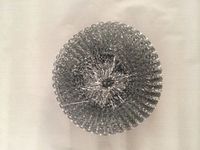 4" Stainless Steel Scrubber Pads for Commercial Dishwashing 96 Pcs