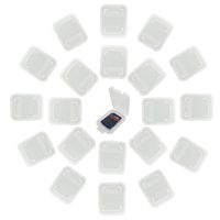 20 Pcs Plastic Memory Card Storage Case Compatible with SD MMC/SDHC PRO DUO White