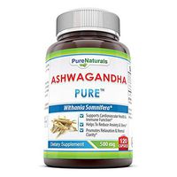 Pure Naturals Ashwagandha, 500 mg, 120 Capsules
