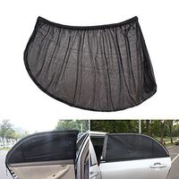 S&M TREADE-2Pcs Car UV Protection Sun Shade Curtains With Tracks Kit For Front Side Window