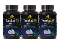 Sexual Enhancement Pills for Men - TONGKAT ALI Root Extract 200:1 (LONGJACK) - Tongkat ali 200 1 Extract - 3 Bottles 180 Capsules