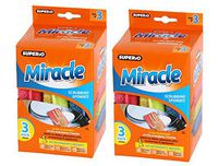 Superio Ultra Micro Fiber Miracle Scrubbing Sponge 3 Pack Blue - Red -Yellow (2)