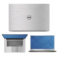 Silver Brushed Aluminum Skin Decal wrap Skin case for Dell XPS 9550 15 15.6" Laptop