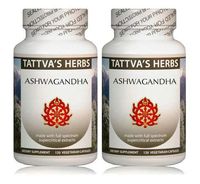 Organic Ashwagandha Holistic Extract - Adrenal Support, Stress Relief, Sleep Aid - Non GMO Nutritional Supplement 240 Vcaps - 2 Month Supply from Tattva's Herbs