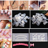 Nail Art Tool,Putars Women Portable 6PCS DIY Nail Art Tips 3D UV Gel Acrylic Powder Silicone Mould Set Nail Design Clear