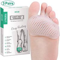 Metatarsal Pads Ball of Foot Cushions for Women Men, Gel Forefoot Pads for Calluses Bunions Morton Neuromas Foot Pain Relief (Beige, White)