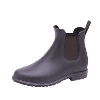 CmmYYrei Women Ankle Rain Boots Ankle Anti-Slip Waterproof Winter Spring Chelsea Garden Boot Brown