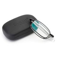 Reading Glasses Black Readers Compact Folding Unisex Glasses for Reading Blue Light Blocking Case Included (2.00x)