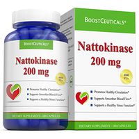 BoostCeuticals Nattokinase 100 200 mg Ideal No Additives 4000FU Supplement – Vegan – Non GMO Gluten Free Pure Natural Blood Thinner - 100 Servings Per Bottle