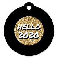 Big Dot of Happiness Pop, Fizz, Clink - 2020 New Year's Eve Party Favor Gift Tags (Set of 20)