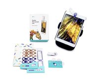 uHandy Mobile Microscope Lite: Portable Lo-Mag Lens up to 60x | 180 pcs Sample Stickers Included | Sample Cap for Aquatic Observation & Experiments | Android & iOS