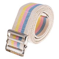 COW&COW Gait Belt 60inch - with Metal Buckle - Transfer Walking and Standing Assist Aid for Caregiver Nurse Therapist 2 inches(Pastel Stripe)