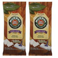 Murphy Oil Soap Soft Wipe, Cloth, 8 x 11, White, 18/Pack (2)