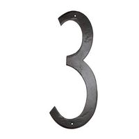 Montague Metal Products Standard Font Individual House Number, 3, 12-Inch