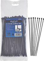 MINTCRAFT CV165W-1003L ProSource Cable Tie, Nylon, 6-1/2 in L 6-1/2" L Black