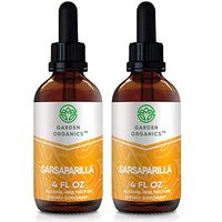 Garden Organics - Sarsaparilla Alcohol-Free Extract, Organic Sarsaparilla (Hemidesmus indicus) Dried Root (2x4 Fl Oz)