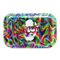 Chong’s Choice Tommy Chong Medium Metal Rolling Tray, Trippy Chong Design - 10.75" x 6.25"