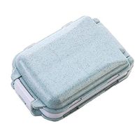 super1798 Portable 8 Compartments Travel Pill Medicine Storage Organizer Box Holder Case - Blue