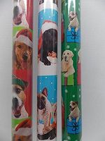 Pet Christmas Gift Wrap - DOG Designs - Assorted - One 30 Square Foot Roll