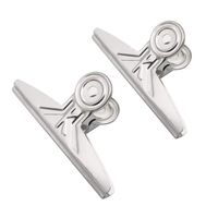 Extra Large Bulldog Clips, Coideal 2PCS 7.8 Inch Silver Tone Metal File Paper Binder Clamps Clips for Home Office School Supplies