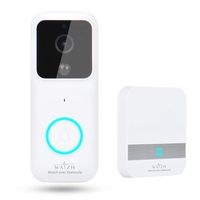 Watzh Video Doorbell, 1080P HD Real-time Video Wireless WiFi Doorbell Camera Smart Doorbell Two-Way Talk with Indoor Chime Night Vision & PIR Detection