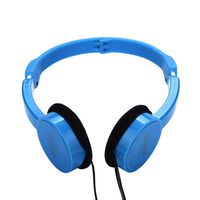 Jonerytime Kids Headphones, Foldable Stereo Tangle-Free 3.5mm Jack Wired Cord On-Ear Headset for Children (Blue)