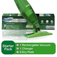 Swiffer Sweep and Vac Vacuum Cleaner for Floor Cleaning, Includes: 1 Rechargable Vacuum, 8 Dry Pads, 1 Charger