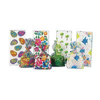 Fun Express - Tropical Cello Goody Bags (4dz) for Party - Party Supplies - Bags - Cellophane Bags - Party - 48 Pieces