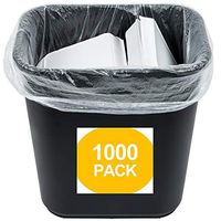 1000 Small to Medium Trash Bags | 7-8-9-10 Gallon Trash Bags | 24" x 24" Clear Garbage Bags - Commercial Waste Basket Trash Bags | Bulk Plastic Bathroom Trash Can Liners | Office Shredder Bags